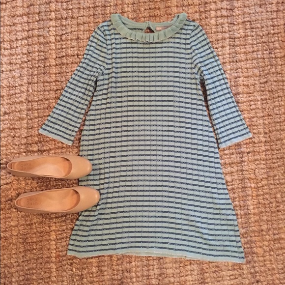 ASOS ribbed metallic striped shift dress - Picture 1 of 6